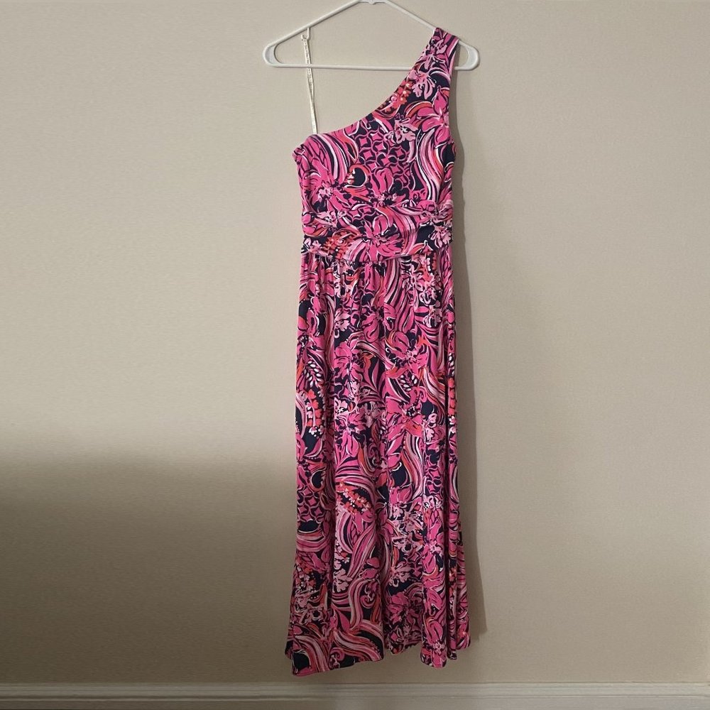 ✨2x HP✨Lilly Pulitzer Monico One-Shoulder Midi Dress NWT - Picture 9 of 11